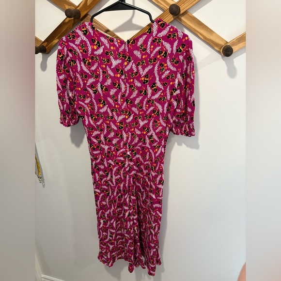 NWOT- DIANE VON FURSTENBERG - Jenna Printed Crepe Dress - Picture 7 of 8
